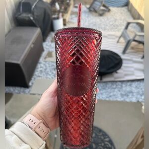 Starbucks RUBY bling jeweled tumbler